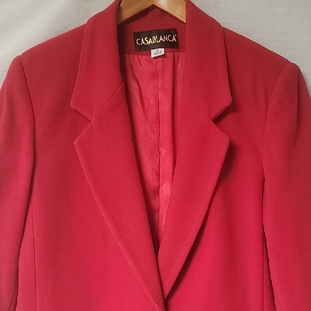 Women's Vintage Red Wool and Cashmere Jacket